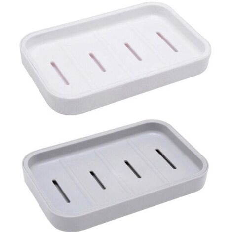 Lot de 2 Porte-Savon Durables, Porte-Savon, Boîte à Savon avec égouttoir Amovible, Porte-Savon de Voyage, Savon Durable Porte-Box, Porte-Savons avec Drain, Porte Savon Cuisine, Soap Box