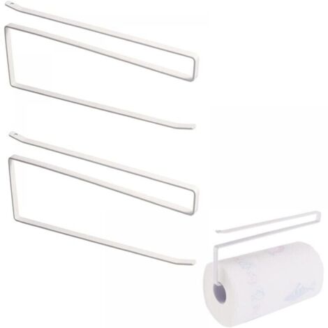 Lot de 2 porte-serviettes en papier, porte-papier toilette, aucun perçage requis, adapté aux petits espaces