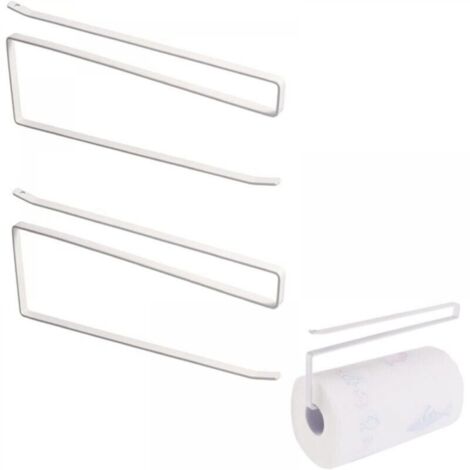 Lot de 2 porte-serviettes en papier, porte-papier toilette, aucun perçage requis, adapté aux petits espaces