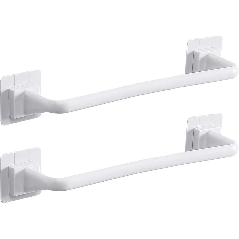 Linghhang - Lot de 2 porte-serviettes muraux en plastique pour couvercles de pots de fleurs, accessoires de salle de bain, cuisine, salle de bain,