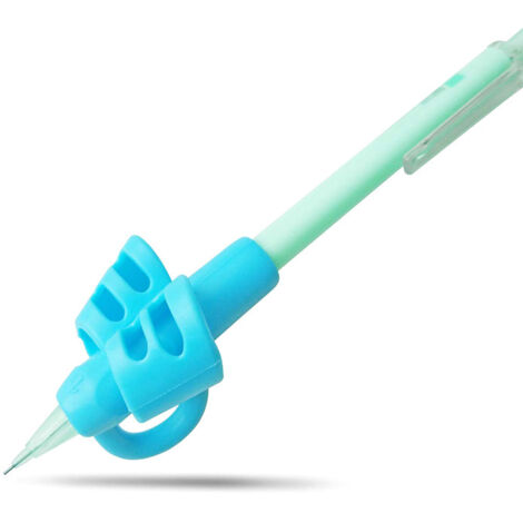 Lot de 2 porte-stylos souples en silicone à 2 doigts pour correcteur d'écriture