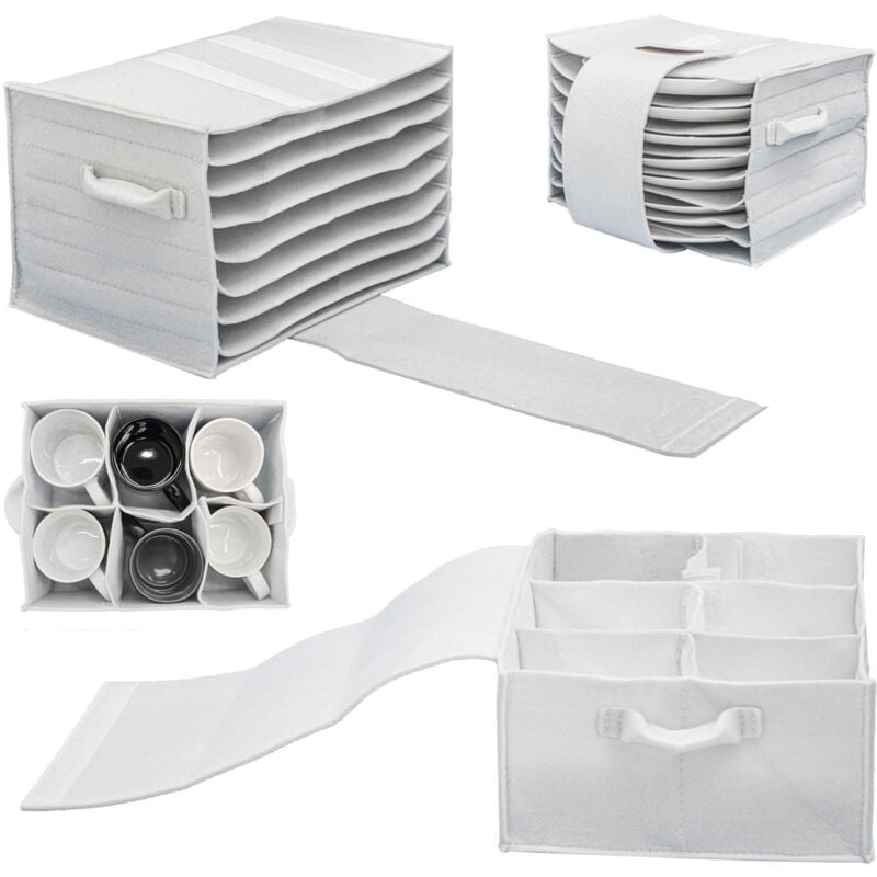 Lot de 2 : Porte Tasse & Porte Assiette pour Camping Car - Organizer en Feutre