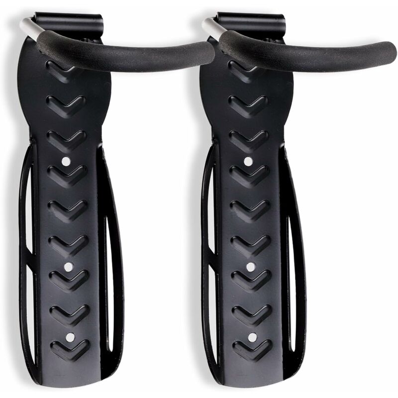 Linghhang - Lot de 2 porte-vélos Noir- Supports pour vélos, fixations murales - Pour 2 vélos