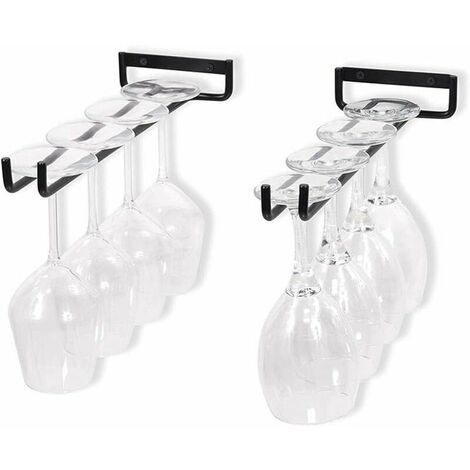 Lot de 2 Porte-Verres Suspendu Support de Verre pour Verre à Vin, Verre à Bière - 30cm