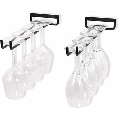 Lot de 2 Porte-Verres Suspendu Support de Verre pour Verre à Vin, Verre à Bière - 30cm Oi-FRIS
