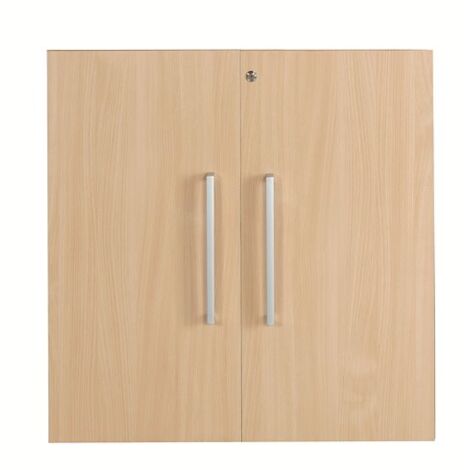 Lot de 2 portes bois plein pour bibliothèque Biblicase - hêtre
