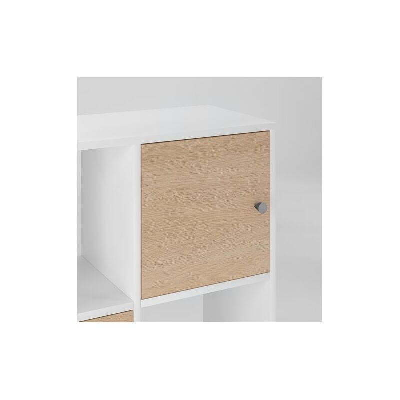 Sans Marque - Lot de 2 portes et 2 fonds chêne clair Maxicubes - Maxiburo