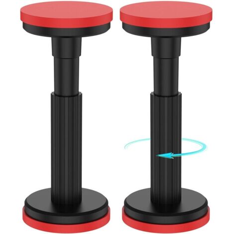 Lot de 2 poteaux de support télescopiques, système de support à encastrer, tige de support d'armoire, supporte jusqu'à 100 kg, support de levage d'armoire de 18 à 45 cm pour armoire, canapé, évier