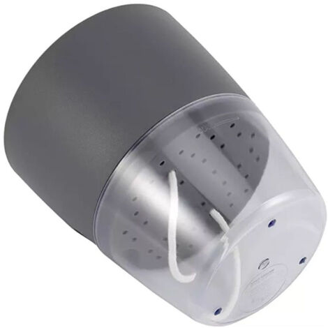 Lot de 2 pots à herbes en plastique transparent, couleur grise, arrosage automatique pour rebord