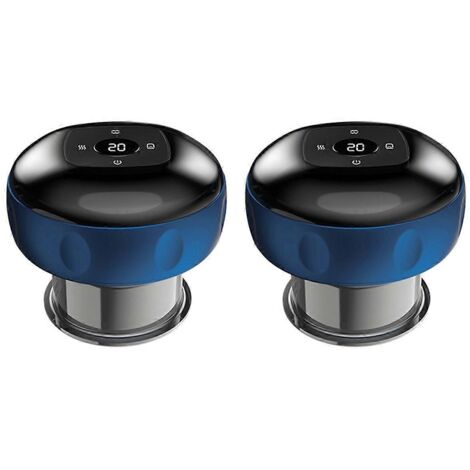 Lot de 2 pots de massage sous vide électriques pour le corps B--