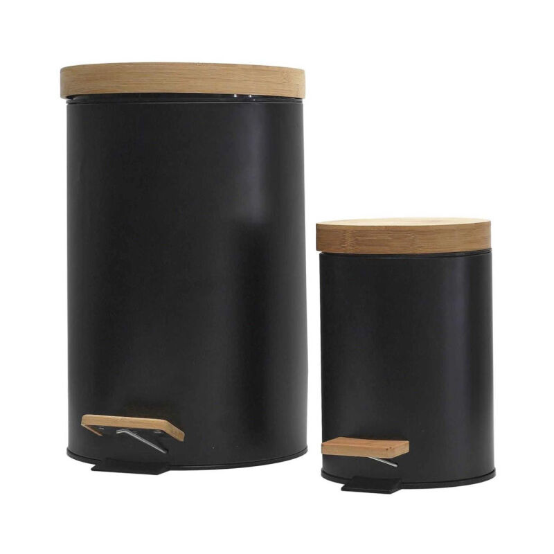 Lot de 2 Poubelles à Pédale 'Shari' 15L Noir
