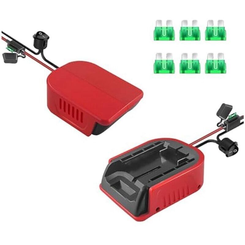 Lot de 2 Power Wheel pour adaptateur de batterie Craftsman V20 20 V, kit convertisseur de batterie avec fusibles, câble 14 AWG et interrupteur de