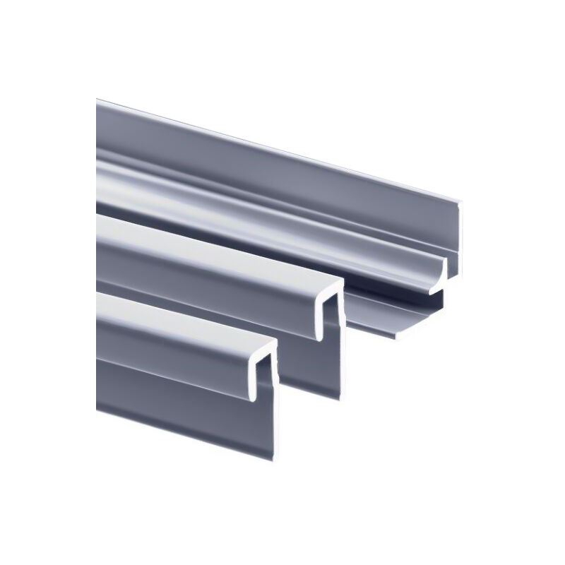 Lot de 2 profilés de finition + 1 profilé d'angle pour panneau mural de douche, DécoDesign Schulte Alu-argenté, 210 cm