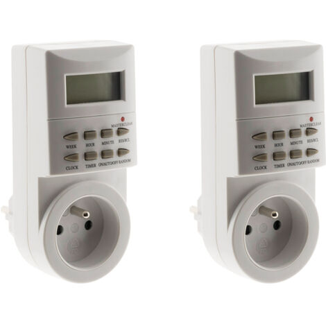 Lot de 2 programmateurs hebdomadaires digitaux 49 programmes - Otio