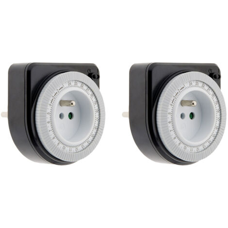 Lot de 2 programmateurs mécaniques - noir - Otio