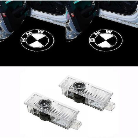Lot de 2 projecteurs de porte LED BMW – Éclairage logo – Installation facile – Compatible série 1, 2, 3, 4, 5, X1, X3, X4, X5, X6