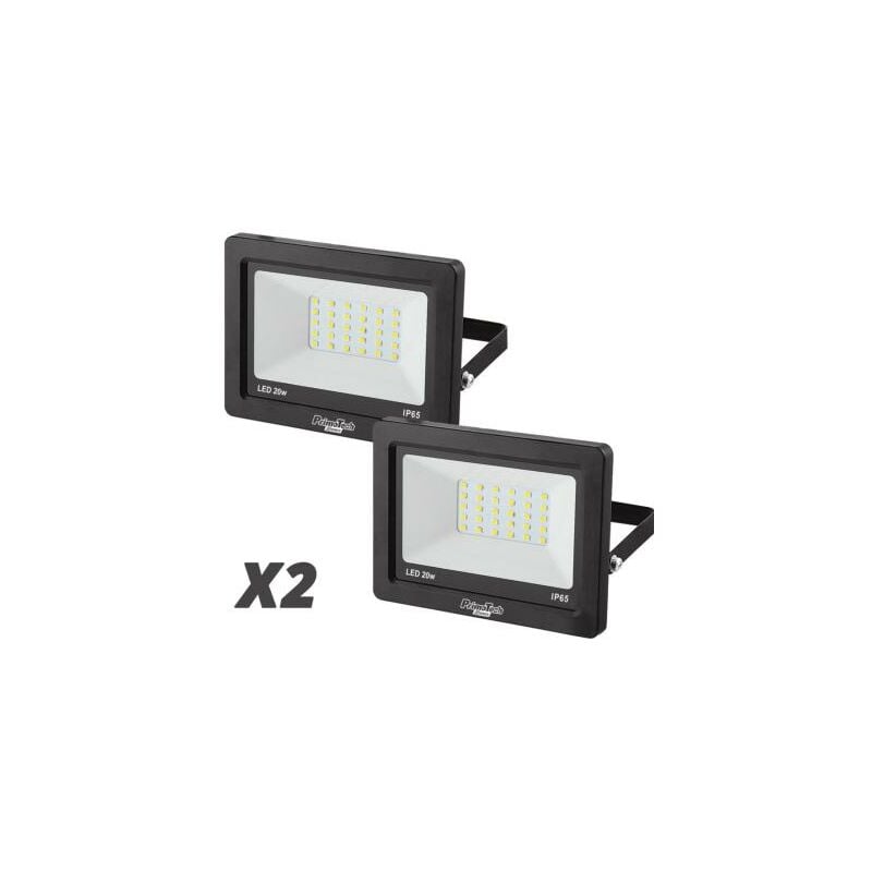 Lot de 2 Projecteurs led 20 watt 1500 lumen IP65 mural