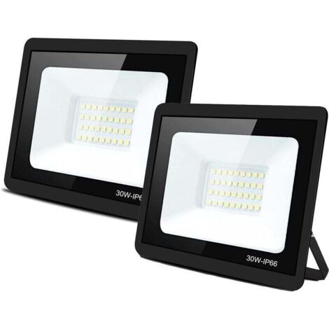 Lot de 2 Projecteurs LED Blanc Froid 30W Extrieur, Projecteur LED tanche IP66 pour Jardin Projecteur Extrieur LED