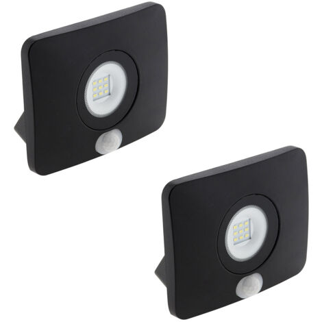 Lot de 2 projecteurs LED étanches 10W avec détecteur - Elexity