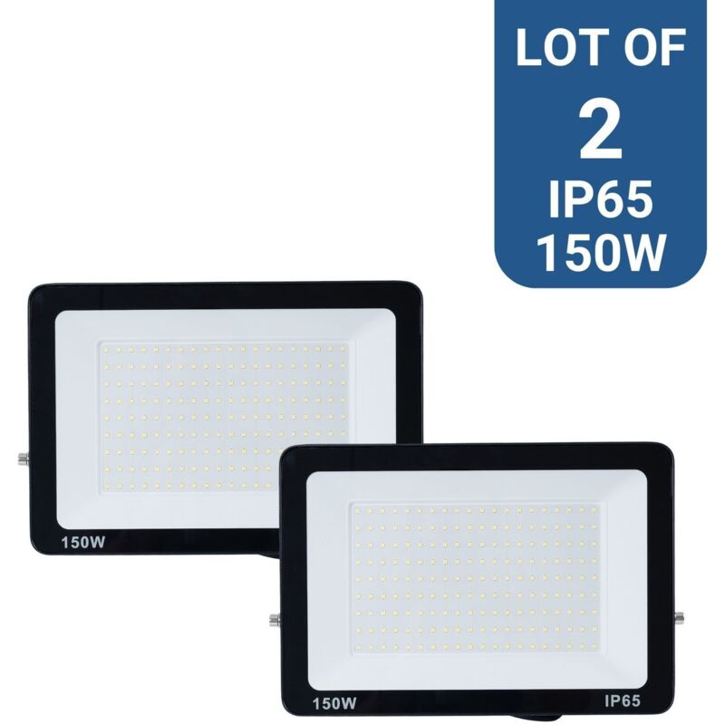 Lot de 2 projecteurs led extérieur - 150W - 95lm/W - IP65 - Blanc Froid Lot de 2 projecteurs led extérieur - 150W - 95lm/W - IP65 - Blanc Froid
