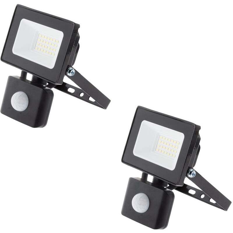 Lot de 2 projecteurs LED Sensor 10W IP65 6500K - Zenitech Lot de 2 projecteurs LED Sensor 10W IP65 6500K - Zenitech