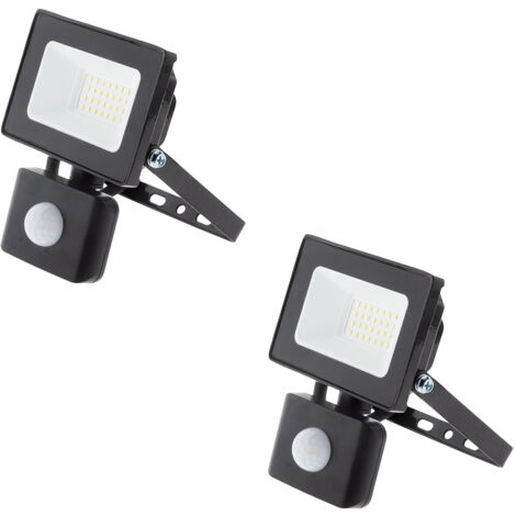 Lot de 2 projecteurs LED Sensor 10W IP65 6500K - Zenitech