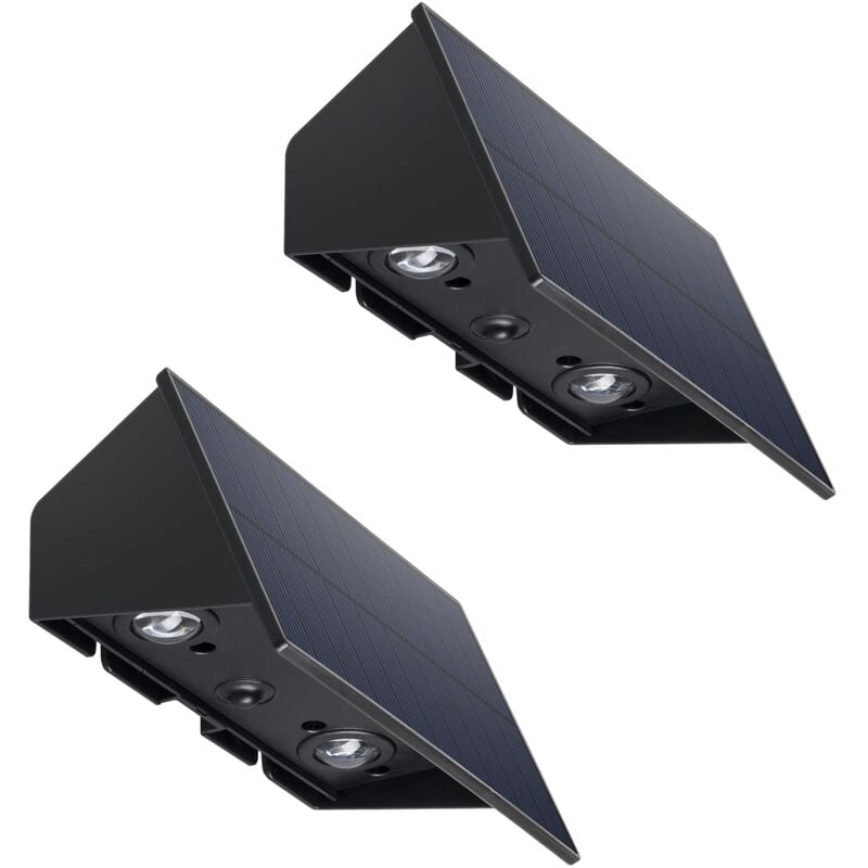 Lumisky - Lot de 2 projecteurs solaires blinky Noir Plastique H18 cm