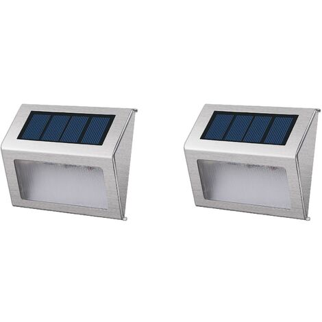 LUMI JARDIN LUMISKY Pack de 2 Spots solaires mural extérieur étanches - 3 LEDs