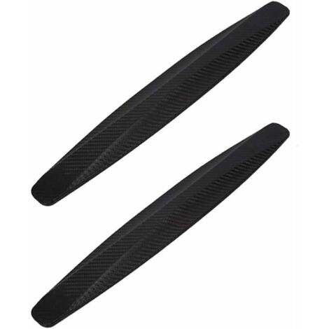 Lot de 2 protecteurs anticollision  - Universel - Caoutchouc - Coin pare-chocs - Garde protecteur anti-rayures - Bandes autocollantes - Noir