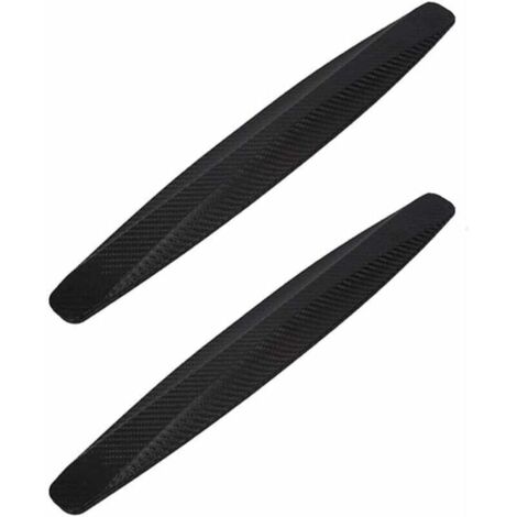 Lot de 2 protecteurs anticollision - Universel - Caoutchouc - Coin pare-chocs - Garde protecteur anti-rayures - Bandes autocollantes - Noir