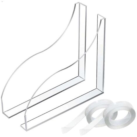 Lot de 2 protections anti-éclaboussures pour baignoire, douche et lavabo en acrylique.