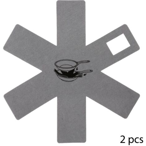 Lot de 2 protections anti-rayures en feutrine gris - 5five