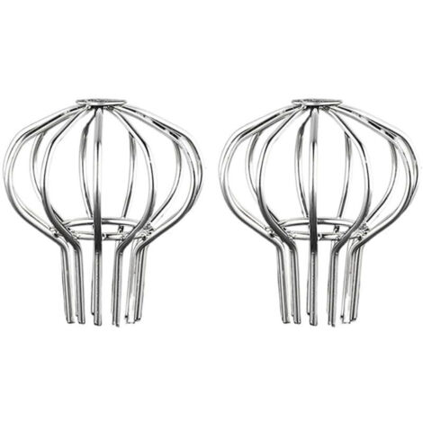 Lot de 2 protections de gouttière en acier inoxydable pour gouttière, protection contre les feuilles, la mousse, la boue et les débris (convient pour un trou de 50 mm de diamètre)