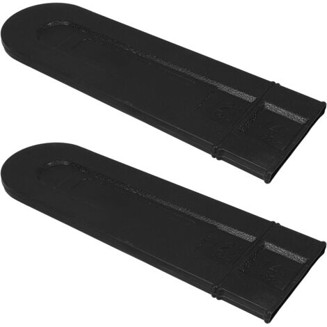 Lot de 2 Protège-Guides pour Tronçonneuse 14 Pouces en Plastique Résistant Noir Protection pour Barre et Chaîne Accessoire pour Outils Électriques d'Extérieur Étui de