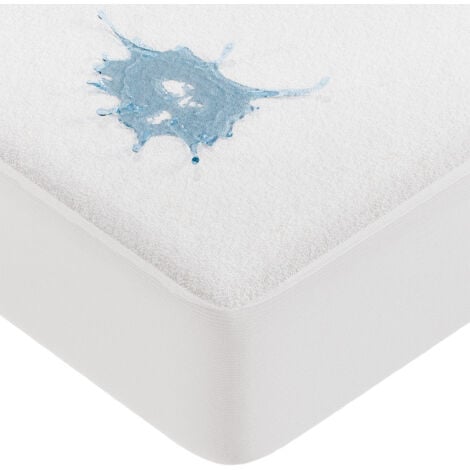 Lot de 2 Protège Matelas Imperméable 160x200x30cm Alèse avec jupe elastiquée