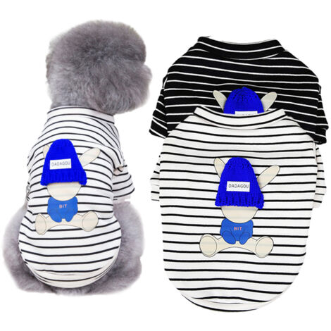 Lot de 2 pulls chauds et doux pour chien, manteau d'hiver pour chiot, vêtement pour petit chien