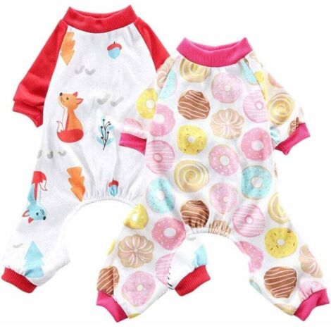 Lot de 2 pyjamas pour chien (M)-Fei Yu