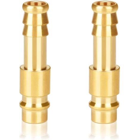 Lot de 2 raccords à air comprimé 10 mm/raccord pour air comprimé 10 mm en laiton DN10