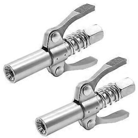 Lot de 2 raccords de graisse à double poignée, à verrouillage rapide et compatibles avec les graisseurs