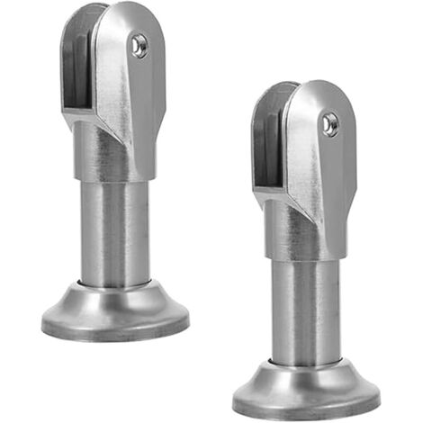 Lot de 2 raccords de séparation pour cabine de toilettes, pieds de support réglables pour cloison de séparation de 12/16/18 mm, support de meubles en acier inoxydable pour toilettes et salle de bain