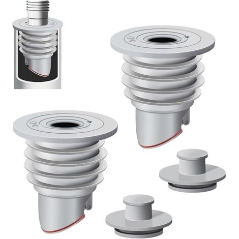 Lot de 2 raccords pour tuyaux d'évacuation de lave-linge, manchons en silicone de 35 à 40 mm avec valve intégrée et joint anti-odeurs pour tuyaux d'évacuation, adaptés à la salle de bains, à la cuisin