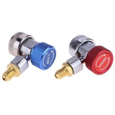 Lot de 2 Raccords rapides climatisation automobile R134A systèmes de climatisation haute pression basse pression