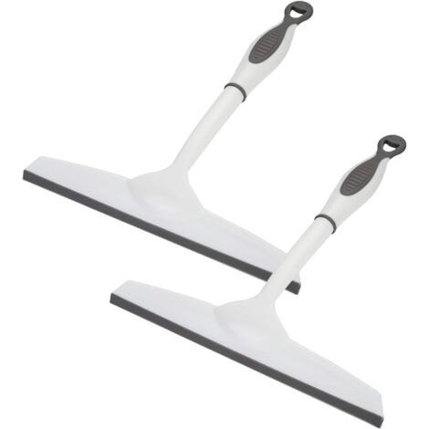 Lot de 2 raclette Douche, Peut être utilisé pour Les fenêtres, Les salles de Bain, Les Portes de Douche, Les miroirs, Les Carreaux et Les vitres de Voiture, etc.