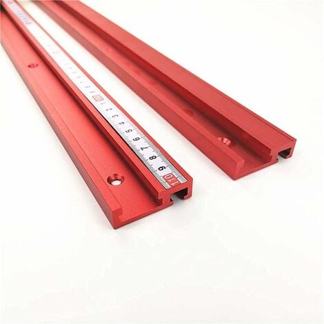 Lot de 2 rails de 10 cm 45 dents en aluminium pour travail du bois pour établi, routeur, table, onglet - Outils de travail du bois standard