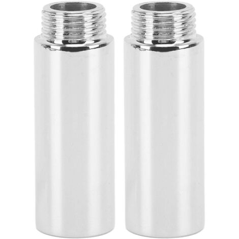 Lot de 2 rallonges de bras de douche en acier inoxydable chromé, pour salle de bain, 6,1 cm / 2,4 pouces
