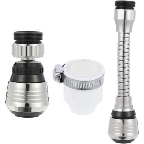 Lot de 2 rallonges universelles pour robinet de cuisine, flexibles, filetage pour pulvérisateur, pour salle de bain, cuisine, buse de filtre