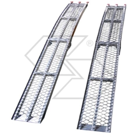 Lot de 2 rampes de jardinage pliantes en aluminium 2300x300mm accès facile
