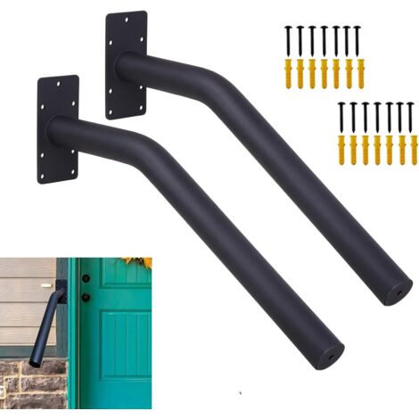 Lot de 2 rampes murales d'extérieur - 1 à 3 marches - Rampes de sécurité pour personnes âgées - Pour jardins, garages et porches (2)