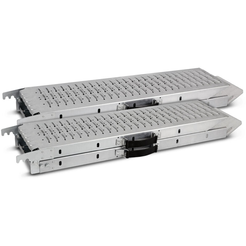 Lot de 2 rampes pliables en acier galvanisé 160cm - Charge max 500 kg/paire Brick