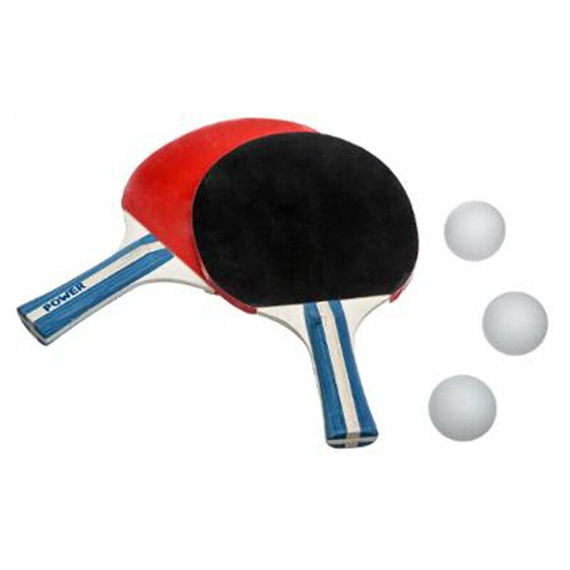 Lot de 2 Raquettes 'Ping-Pong' 25cm Rouge & Noir